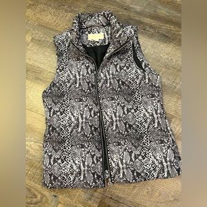 Michael Kors Snakeskin Puffer Vest Medium